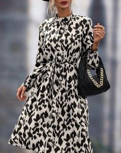 Stylish Animal Print Dress