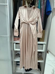 Elegant Blush Satin Dress