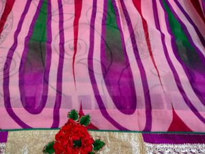 Elegant Floral Saree with Blouse