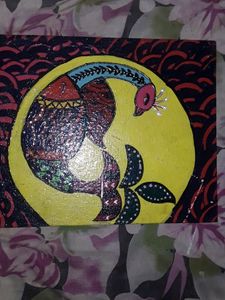 Peacock canvas painting