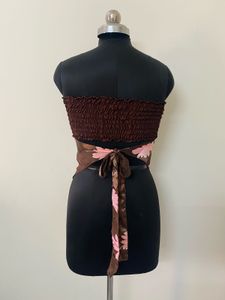 Floral Brown Tube Top