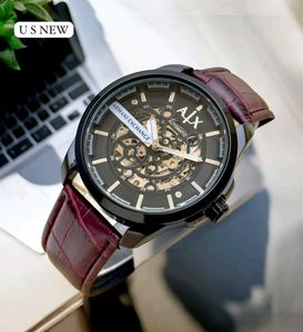 ARMANI EXCHANGE PREMIUM LEATHER BELT MEN'S WATCH
