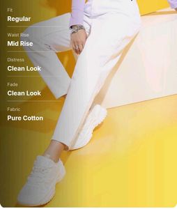 White Straight Leg Jeans