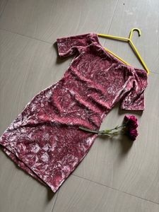 Y2K  Bubblegum Pink Velour Skater Mini
