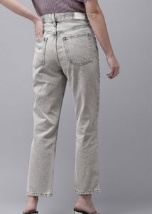Mango Grey High Rise Jeans