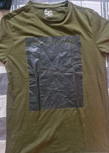 People Olive Graphic Tee