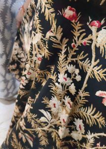 floral black dress is