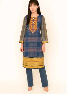Blue Kurta With Bottom 💫