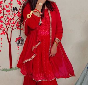 Elegant Pink Anarkali Kurta Set