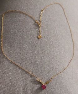 GoldPlated SS925 chain pink heart pdt BRAND NEW