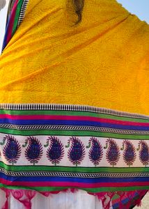 Ethnic Yellow Paisley Print Dupatta
