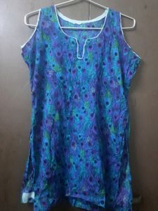 morpankhi print short kurti