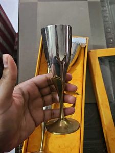 Set of 4 Silver colour Wine Glasses