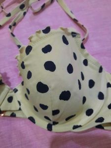 Polka Dot Bra and Lace Panty Set