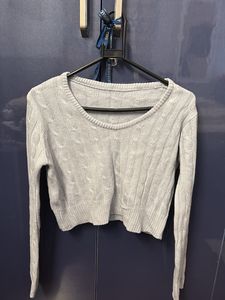 Blue Knit Top