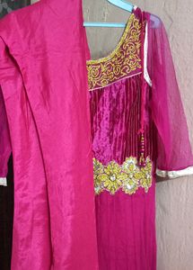 Pink Net Gown
