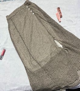 Patterned Midi Skirt