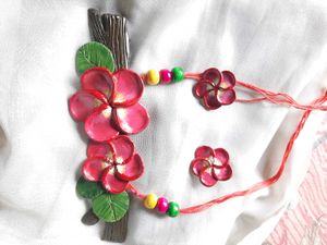 Handmade Clay Floral Necklace