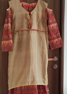Indowestern Cold Shoulder Ethnic Dress