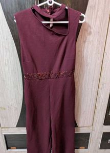 Chic Maroon Jumpsuit
