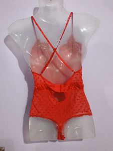 BRANDNEW RED NET BODYSUIT
