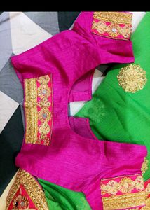 😍Green &amp; Pink Saree❤
