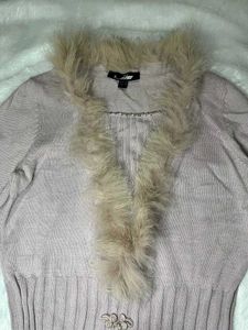 Vintage Fur Trim Cardigan