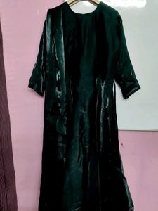 Elegant Green Frock With Duppatta Set