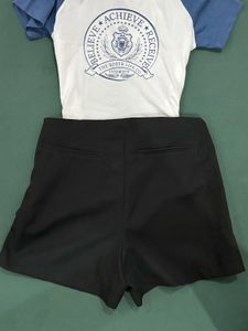 Black Skort with Wrap Detail