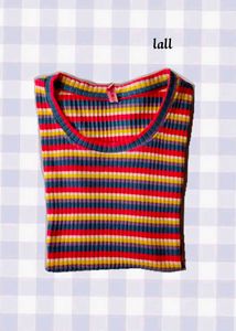 Ribbed Multicolour Top