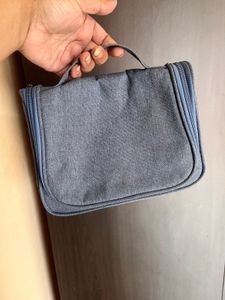 Blue jeans Fabric Makeup organiser Bag