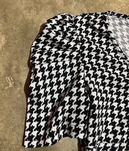 Houndstooth Puff Sleeve Top