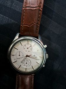 Titan Brown Leather Watch