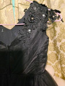Elegant Black Party Wear High Low Dress