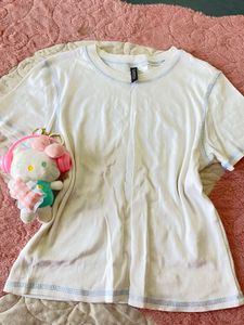 White H&amp;M Basic Tee