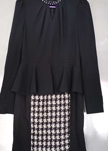 Elegant Classy B/W Dress 🖤