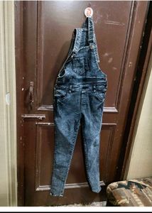 Denim Overalls T Shirt Set