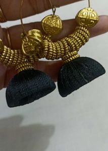 Stylish Black Tassel Earrings