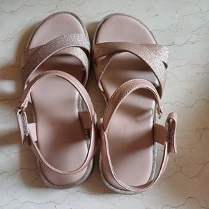 Shimmery Antique Copper Color Sandals For Kid