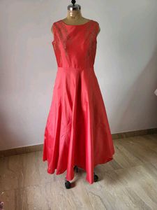 Coral Embellished Gown