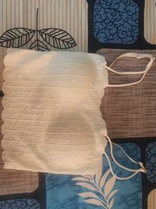 White Textured Bralette