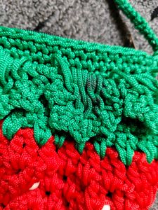 Strawberry macrame Baby sling