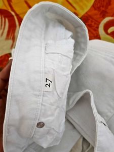 White Denim Jeans From Bench