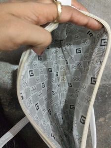 Totally New White Geometric Crossbody Bag