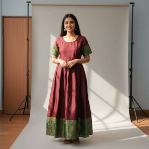 Ethnic Dress with Elephant Border