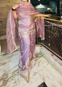 Elegant Lavender Sharara set