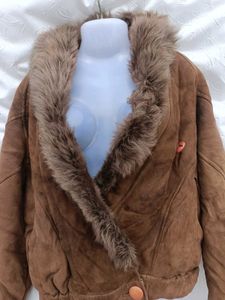Vintage Brown Fur Collar Jacket 🤎