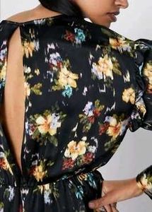 ZARA Ruffled Print Dress