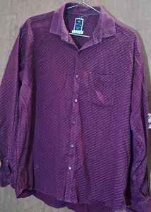 Maroon Patterned Shirt