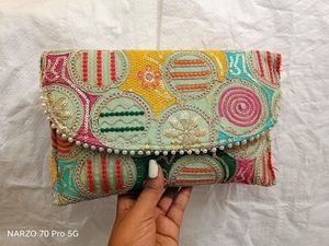 Embroidered Clutch